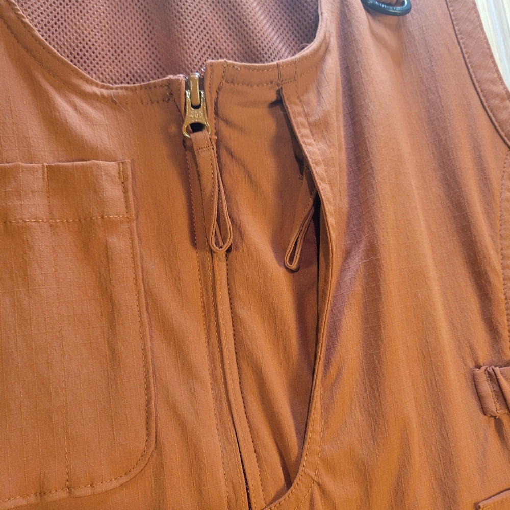 Duluth Trading Co Womens Utility Vest Rust Orange Ripstop Fishing Hiking Small - Picture 4 of 11